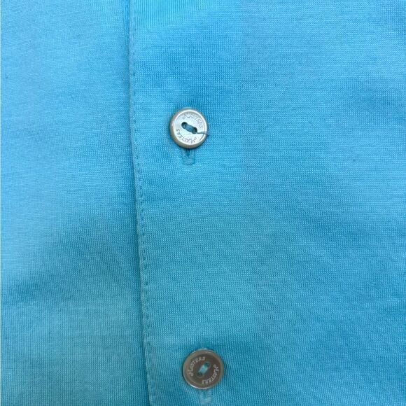 PETER MILLAR Masters  Golf Performance Cotton Polo In Turquoise Size L / NWOT - Picture 6 of 8